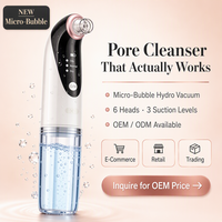 Produit OEM Beauti : Nettoyeur facial électrique à micro-bulles, aspiration des points noirs, traitement de l'acné et des boutons, nettoyage des pores