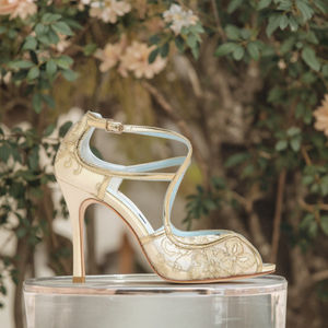 Sandales de mariage élégantes à bout ouvert pour femmes 2024, logo personnalisé, talons aiguilles, chaussures de <span class=keywords><strong>mariée</strong></span> respirantes de luxe avec semelle intérieure en PU - Product Image 2