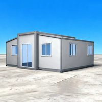 Maison préfabriquée extensible en acier imperméable personnalisée, conteneur habitable, 2 à 5 chambres, maison modulaire, appartement pour grand-mère, design moderne