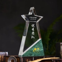Trophée en cristal de marbre personnalisé, récompense pour employé de l'année, médaille créative, prix de compétition, récompense de réunion annuelle, présentation