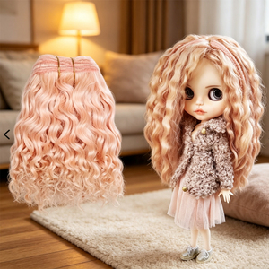 Extension per capelli in pelo di capra di alta qualità per bambole Blythe con occhi grandi fai da te, parrucca per modellini <span class=keywords><strong>giocattolo</strong></span> Henan - Product Image 3