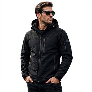 Men's Hooded Softshell <b>Jacket</b> With Fleece Lining Waterproof Outdoor Sports Wear Custom Design - Product Image 1