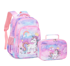 Set di 3 Zaini Leggeri con Motivo Unicorno Cartoon per Studentesse delle Elementari, Ideale per il Ritorno a Scuola - Product Image 6