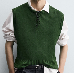 <span class=keywords><strong>2025</strong></span> mới thời trang Crew cổ mùa hè Áo thun dệt kim vest cơ bản người đàn ông dệt kim trẻ phong cách áo người đàn ông không tay Hàng dệt kim vest - Product Image 2