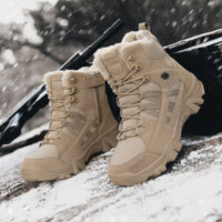 Vente en gros de chaussures de randonnée Vintage Wild Jungle Winter Fluzzy Botas Plush Snow Warm Combat Tactical Boots