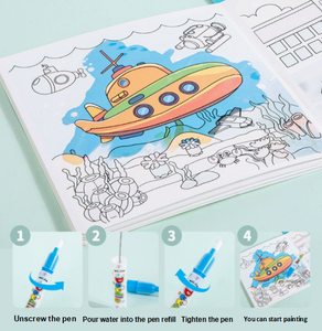 مجموعة اللعب التعليمي للأطفال الصغار Montessori بالجملة ، مجموعة الكتابة المبكرة والرسم على الماء لعمر 2-4 سنوات - Product Image 2