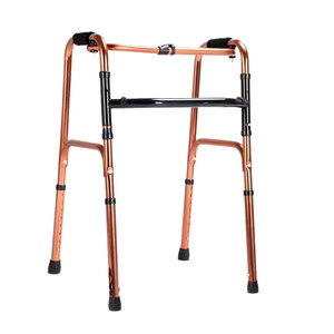 Bronze Aluminum Alloy Walking Aid Height Adjustable Foldable Telescopic Four Legged <b>Cane</b> For Rehabilitation Support - Product Image 2