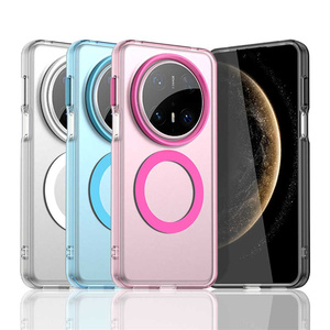 Funda Magnética Translúcida de Lujo 3 en 1 para Teléfono <span class=keywords><strong>Huawei</strong></span> Honor Mate 80 Pro Max Pura 80 Ultra X70 X9D 400 Lite, Color Caramelo - Product Image 2