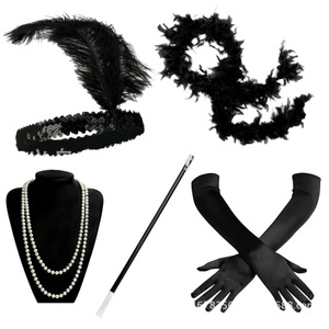 Offres Spéciales femmes 1920s Vintage clapet frange perlée Gatsby robe de soirée avec des accessoires des années 20 Ecoparty - Product Image 4