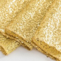 Chemin de table en sequins dorés en gros, chemin de table en tissu scintillant pour mariage, hôtel, banquet, événement formel, décoration de table