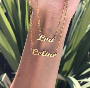 Tarnish Free Personalized Custom Name Statement Stainless Steel Link Chain <strong>Necklace</strong> Gold Plated <strong>Initial</strong> Letter <strong>Charm</strong> <strong>Necklace</strong> - Product Image 5