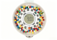 Boîte à pilules électronique intelligente avec carte SIM, en ABS, système de surveillance à distance des médicaments, 21 compartiments amovibles, verrouillage par clé, rappel vocal