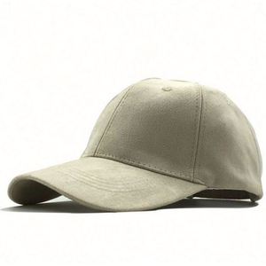 Casquettes de sport vertes à 6 panneaux à visière incurvée en gros, en stock – Casquettes de baseball personnalisées en daim - Product Image 2