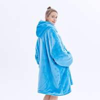 Sweat-shirt à capuche surdimensionné avec poches, couverture à capuche pour adulte Sherpa, usine chinoise
