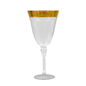 Individuelles personal isiertes großes Brandy Snifters Weinglas-Set mit Goldrand