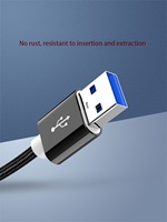 Cable Extensor USB 2.0/3.0 de Aleación de Aluminio, Precio de Fábrica, 4 pies y 6 pies, USB A Macho a Hembra para Impresora, TV, Computadora IOS