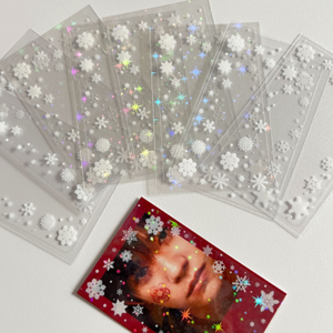 Winter Sonata Serie PVC Schneeflocken-Kartenhüllen Aufkleber Mädchen Album Kleine Karten Schutzhüllen Mehrfarbig Modisch - Product Image 6