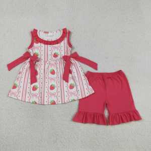 GLP1817 RTS Conjunto de ropa infantil para niña con estampado de pequeñas flores moradas, conjunto de ropa de otoño de manga larga para niña, venta al por mayor - Product Image 2