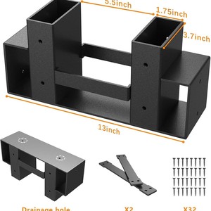Support à bois de chauffage robuste en métal noir à 1 niveau pour cuisine et salon - Product Image 2