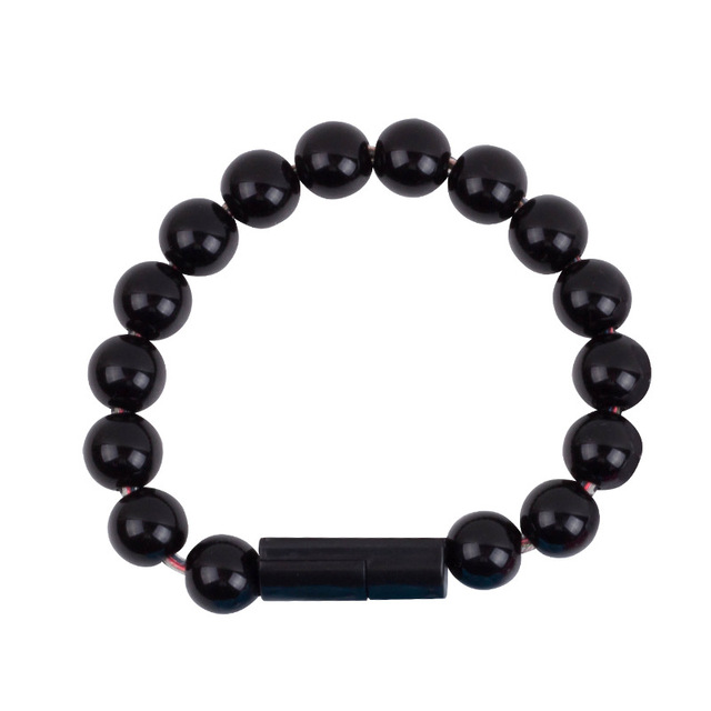 Bead Bracelet USB Type C Wearable Cable Portable Charging Sync- Data Cabo Cord 24CM Fast Data Transfer for Business Gift