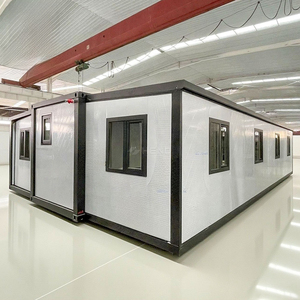 Maison mobile préfabriquée sécurisée de 40 pieds ou 20 pieds, extensible, <span class=keywords><strong>avec</strong></span> 2, 3, 4 ou 5 chambres, structure en acier préfabriquée, maison portable - Product Image 2