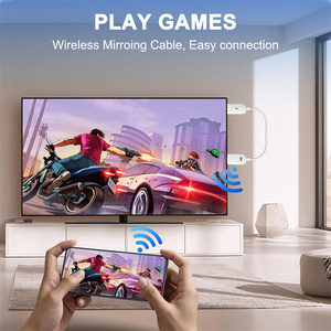 สายเคเบิลมิเรอร์ไร้สายเทคโนโลยีใหม่พร้อม Airplay และ <span class=keywords><strong>Miracast</strong></span> อะแดปเตอร์สตรีมมิ่งแบบไร้สายสำหรับสมาร์ทโฟน/ทีวี/แล็ปท็อป - Product Image 3