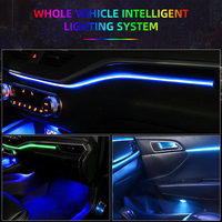 Kit d'éclairage d'ambiance LED 15 symphonies pour l'intérieur de voiture, décoration de la grille d'aération avant pour Audi TT, contrôle par application, accessoires de bande lumineuse d'ambiance
