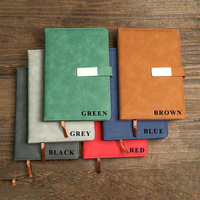 Carnet de notes professionnel en cuir PU A5, planificateur de réunions, logo d'entreprise personnalisé, impression UV, noir, rouge, bleu, vert, marron, gris