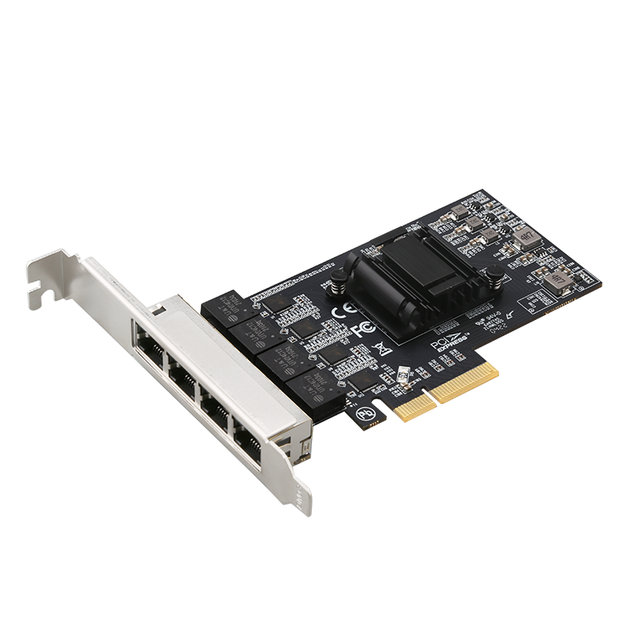 4 Port 2.5Gbps PCIe Network Card  10/100/1000M/2.5G RJ45 Realtek/RT8125B Support ESXI6.7 PXE Ethernet Network Adapter Card