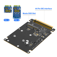 Tarjeta Adaptadora IDE de 44 Pines para SSD MSATA, Adaptador Mini-SSD ATA de 44 Pines para SSD de Tamaño Completo y Medio, Material PCB para Uso en Laptops