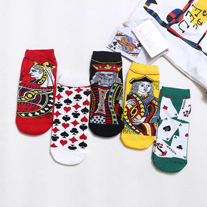 Socksmate Summer Fun Novedad Tobillo <span class=keywords><strong>Odd</strong></span> Heart Mujeres Naipes Algodón Juego de póquer Zapatilla Hombres en <span class=keywords><strong>calcetines</strong></span> a granel - Product Image 1