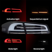 Für Tesla Model S LED-Rückleuchten Model S 2012-2023 Rücklampe Rote Linse 12V 6000K Plug-and-Play Auto-Rücklicht