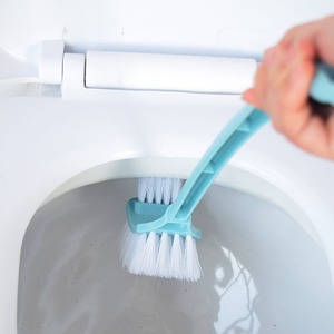 Toilet <b>Brush</b> With Soft Bristles <b>Long</b> <b>Handle</b> Blue For Bathroom Cleaning - Product Image 1