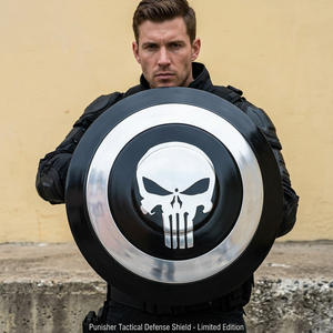 CH Marvels Avengers Shield Metal Black Round 22" Customized Logo Gravure Printed Calvin Handicrafts Halloween Home Decor - Product Image 1