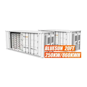 Bluesun 20ft solar energy system 250kw 500kw high voltage lithium battery back up energy storage system in stock