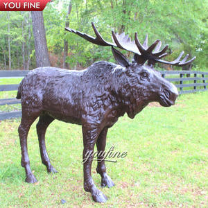 Grande décoration extérieure en laiton cuivre métal animaux <span class=keywords><strong>Bronze</strong></span> orignal Statue <span class=keywords><strong>Sculpture</strong></span> - Product Image 3