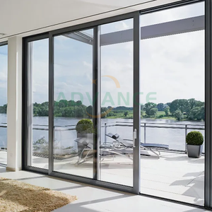 Porte coulissante en aluminium robuste avec double vitrage pour projets de construction résidentielle, prix abordable, livraison directe d'usine - Product Image 2