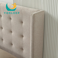 Appartement moderne de luxe Chambre à coucher King Queen Size Cadre de lit avec tête de lit Villa personnalisée Location Chambre simple Ensemble de lit double