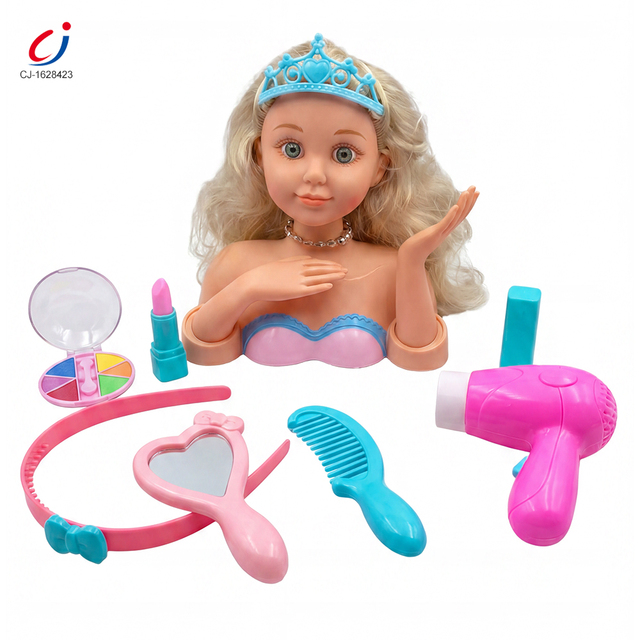 Chengji Hot Selling Plastic Fashion Dolls Set Honey Girls Beauty Baby Toys Creative Pretend Play Hairdressing Dolls Head Toy