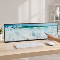 Layar Sentuh Ultra Lebar LCD Monitor Bar Terentang Desktop Interaktif Tampilan Digital Signage Komersial OEM ODM