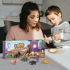 Kit de excavación arqueológica para niños, juguetes educativos para excavar up12, mezcla de dinosaurios, huevo, Paleontología, dino fósil - Product Image 3
