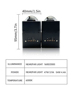 1,8 pulgadas 12V doble reflector matriz doble lámpara taza matriz módulo faro Bi-Led proyector lente coche matriz láser lente - Product Image 5