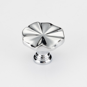 Modern Gold <strong>Silver</strong> Flower Cabinet <strong>Knobs</strong> Single Hole Furniture <strong>Knob</strong> <strong>Drawer</strong> Pulls for Kitchen Bedroom Wardrobe Hardware - Product Image 4