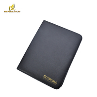 Hot Sell A4 Portefeuille en cuir PU avec fermeture à glissière Stylo et calculatrice de poche