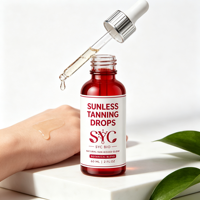 Formule de gouttes autobronzantes OEM avec mélange botanique pour un éclat naturel bronzé soleil, autobronzant visage et corps à absorption rapide