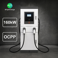 Station de recharge commerciale pour véhicules électriques DC 160 kW CCS2 GBT IP55 étanche OCPP GPRS 4G Conception modulaire Zone de service autoroutière WrightCharge
