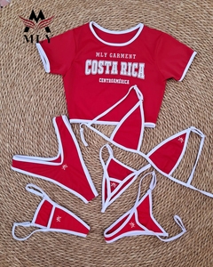 Tùy Chỉnh <span class=keywords><strong>2025</strong></span> Mới Nhất Tie Dye Đồ Bơi Sexy 3 Mảnh Bikini Set Bãi Biển Váy Halter Phụ Nữ Đồ Bơi - Product Image 2