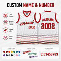 Maßgefertigtes Retro Farbverlauf Punkt-Sublimations-Basketballtrikot Herren Vollflächig Bedrucktes V-Ausschnitt Sportweste Individuelle Bekleidung für Marken