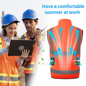 سترة تبريد قابلة للتخصيص مع مروحة فعالة من حيث التكلفة متعددة المستويات قابلة للتعديل ملابس تزويد الهواء في الهواء الطلق - Product Image 1