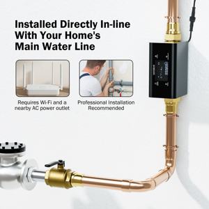 Multi-funzione Wifi App rilevatore di perdite di acqua allarme sensore di acqua Smart Monitor con Auto spegnimento valvola di rilevamento perdite di acqua - Product Image 6